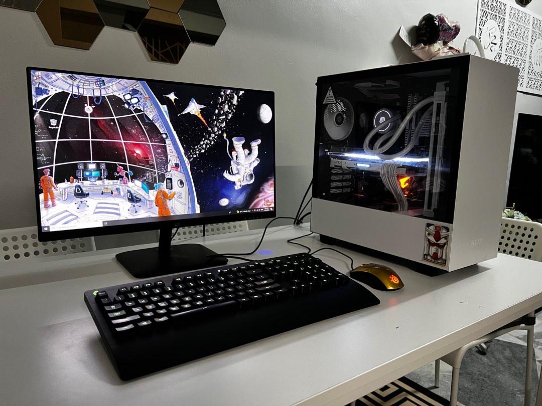 RYZEN 7 2700X GTX1070Ti 16GB RAM PC GAMING EDITING FULL SET