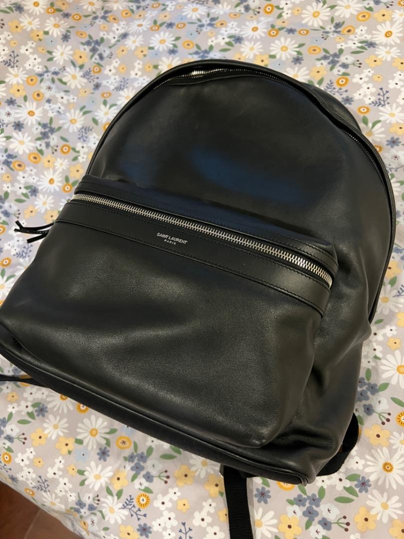 Saint laurent leather backpack discount
