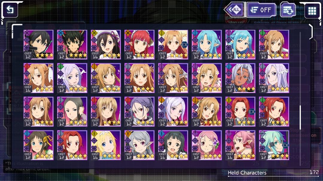 SAO Sword Art Online Unleash Blading Asia End Game Account, Video