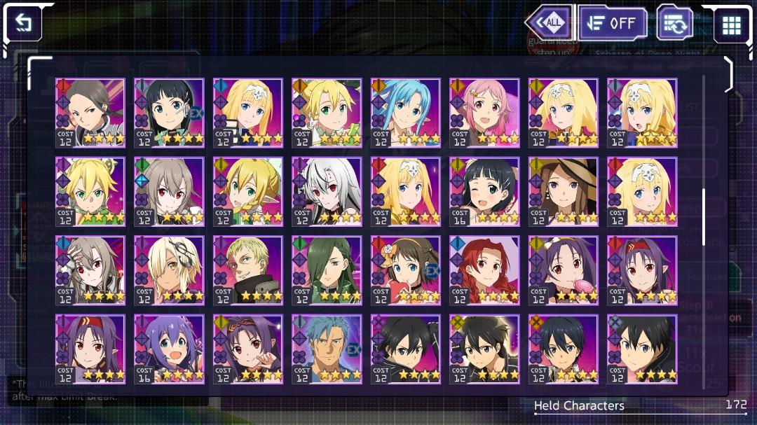 SAO Sword Art Online Unleash Blading Asia End Game Account, Video