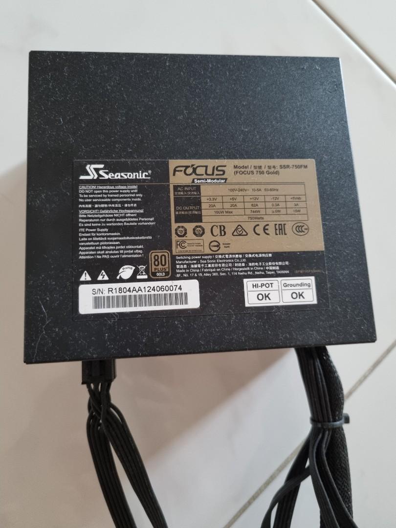 Seasonic 750W Gold Focus, Computers & Tech, Parts & Accessories ...