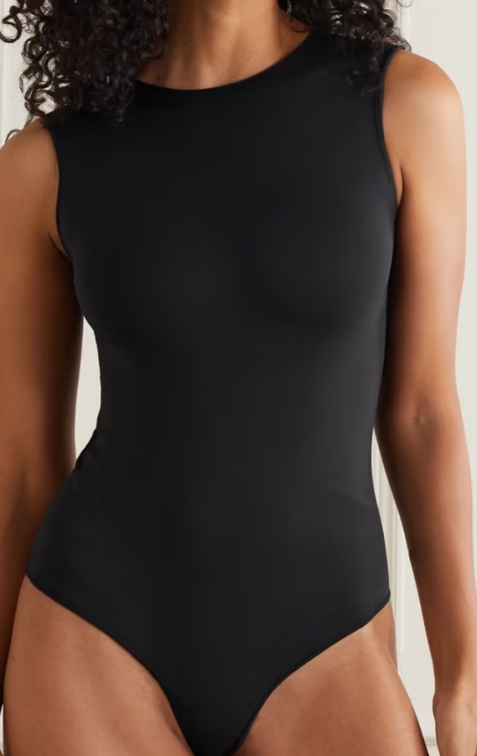 Women's Skims Bodysuit Sleeveless Halter Bodysuit Leotard Top Full