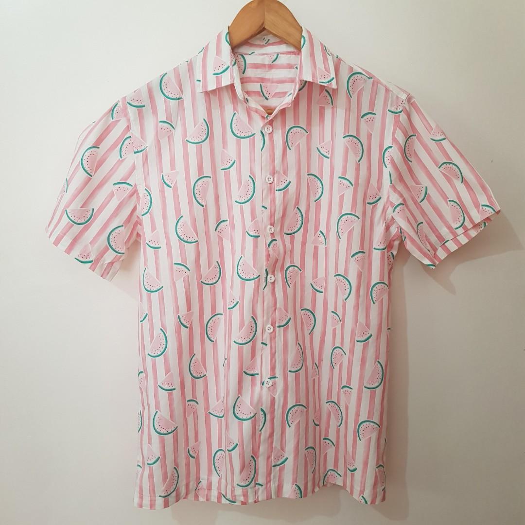 SMYTH Pink Watermelon Polo Shirt (Category: Tshirts & Polo Shirts ) located in Marikina City. Submitted by stuffbymart (Listing ID 1184131685, Image 1). Description: Excellent Condition 10/10 Never used, only washed Tag removed Chest Width: 19.5 in Length: 26 in.
