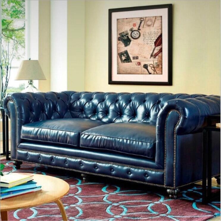 Sofa 023, Benjamin 1+2+3 Seater PU Leather with Rivets, Furniture & Home Living, Furniture