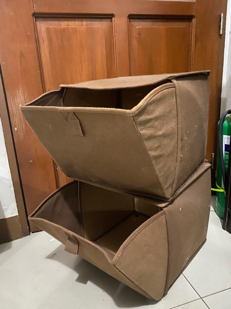 STACKABLE ORGANIZER / STORAGE / LAUNDRY BIN (Category: Storage Boxes & Baskets) located in Makati City. Submitted by unclutterermnl (Listing ID 1184214654, Image 2). Description: 2 for 100 STACKABLE ORGANIZER / STORAGE / LAUNDRY BIN Issue: the other one needs cleaning RFS: Decluttering.