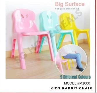 SWI Plastic Chair M1000 Rabbit Kids Stool (FC0821), Furniture & Home ...