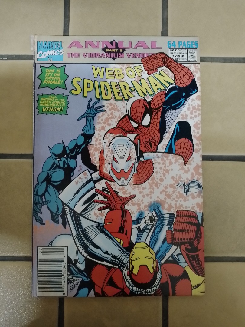 The Web Of Spiderman #Annual 7 ( Erik Larsen - Cover Art ) Marvel Copper  Age Issue, Hobbies & Toys, Books & Magazines, Comics & Manga on Carousell
