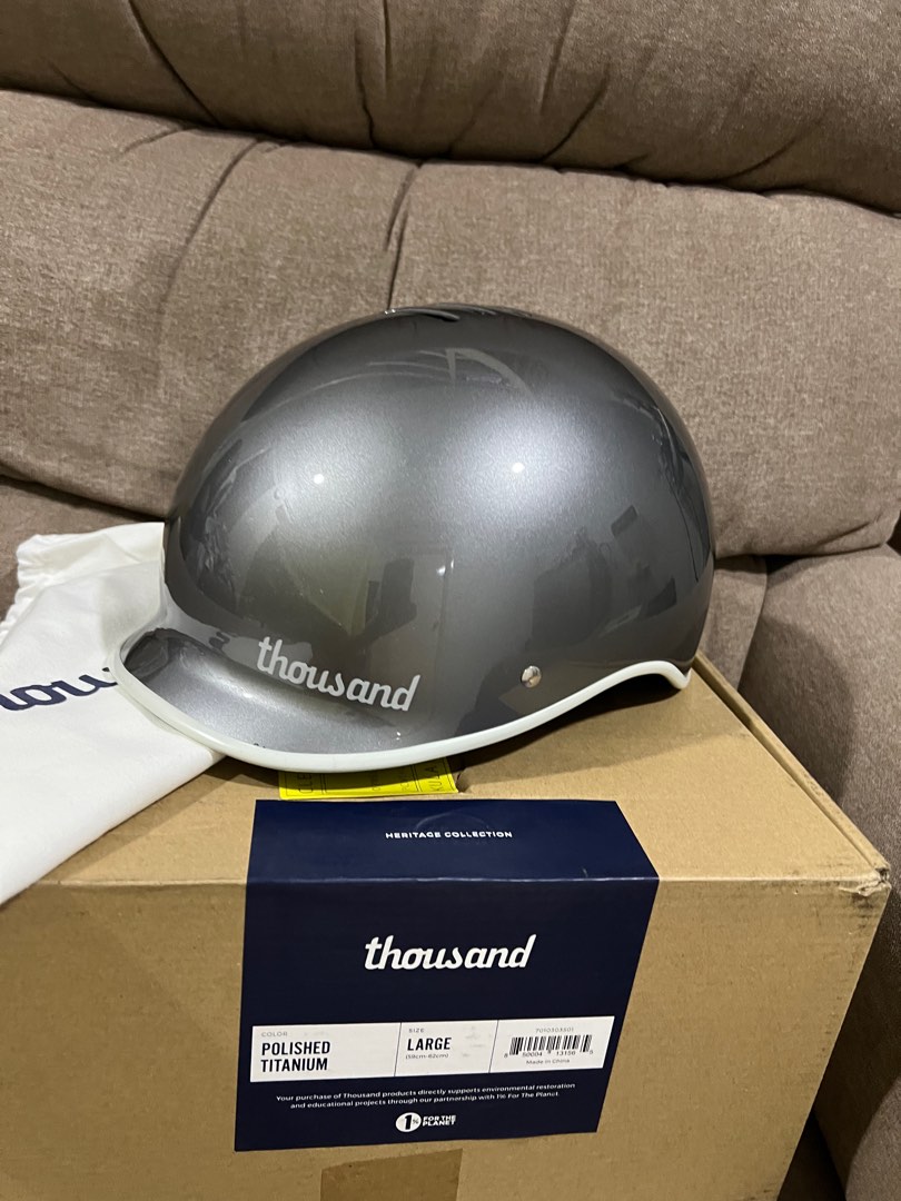 Thousand helmet polished titanium size L Sports Equipment