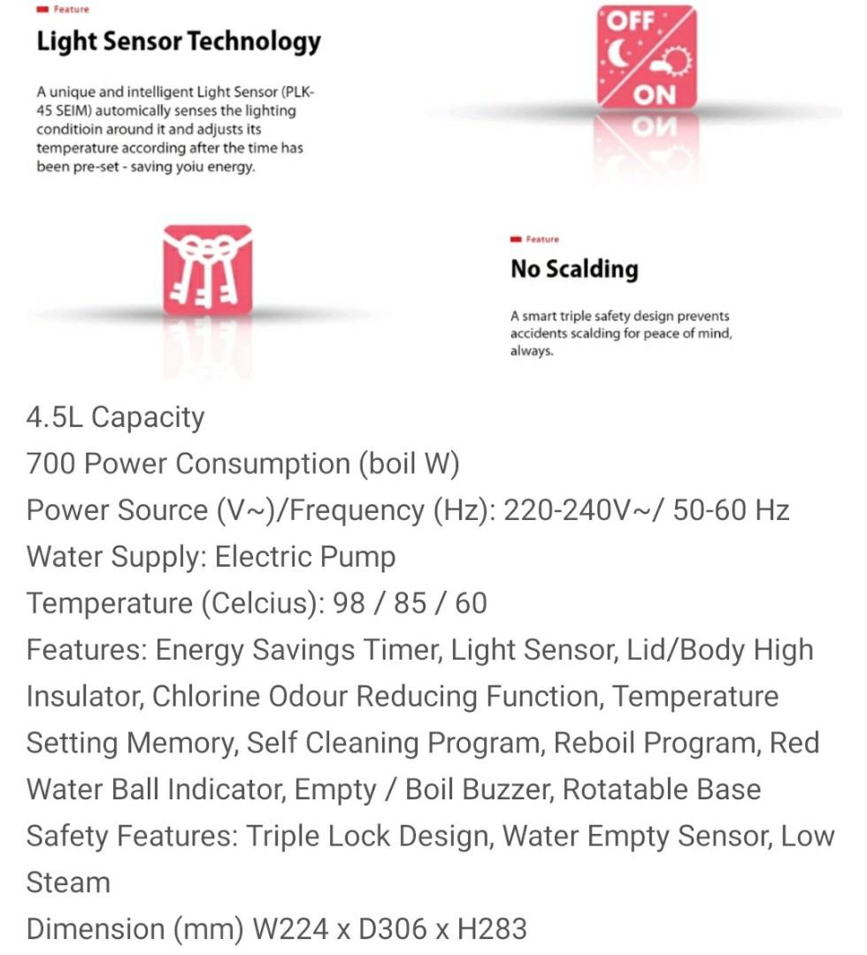 Toshiba Electric Thermo Hot Pot PLK45SFI, TV & Home Appliances