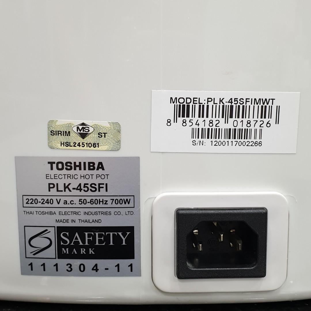 Toshiba Electric Thermo Hot Pot PLK45SFI, TV & Home Appliances