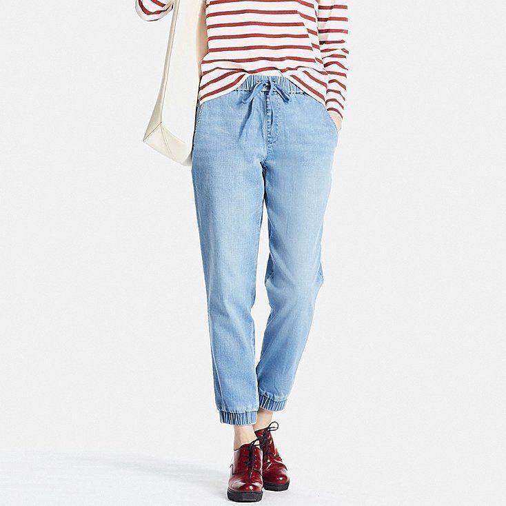 Uniqlo denim joggers online