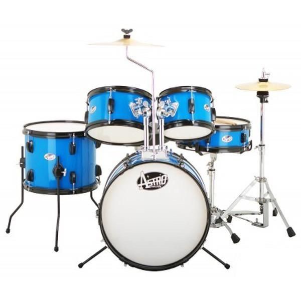 (Used) Astro 5Piece Kid Drum set Sky Blue, Hobbies & Toys, Music