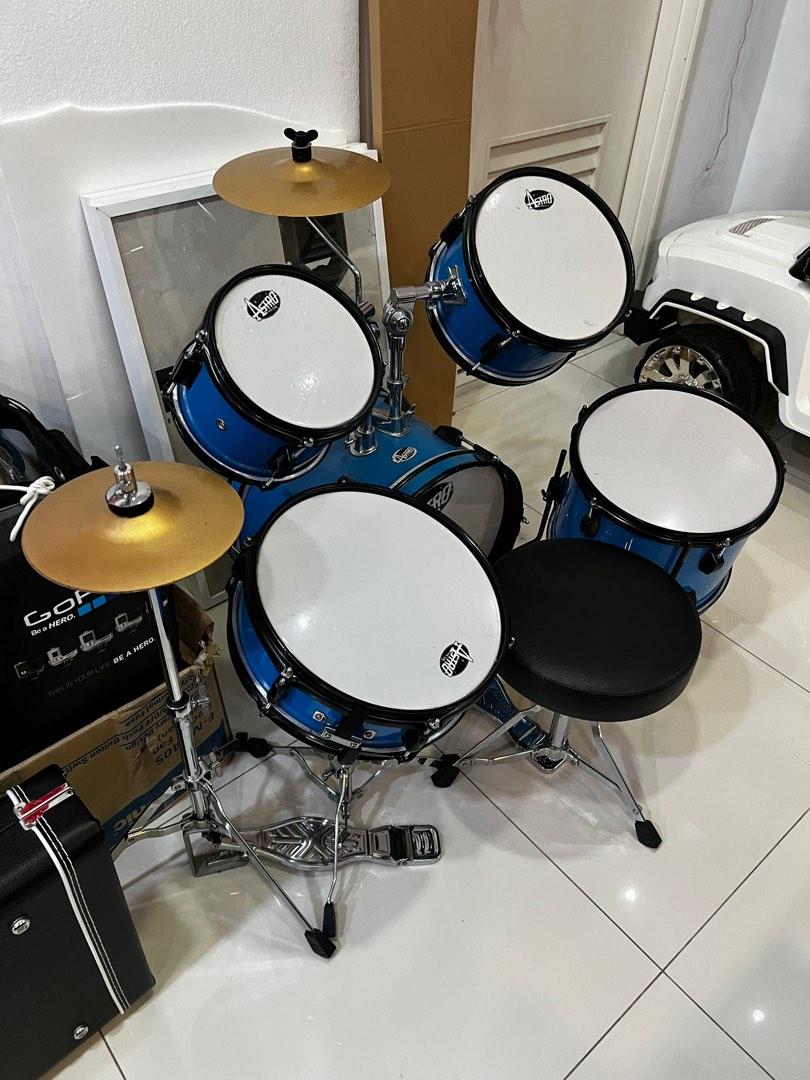 Used Astro 5 Piece Kid Drum set Sky Blue