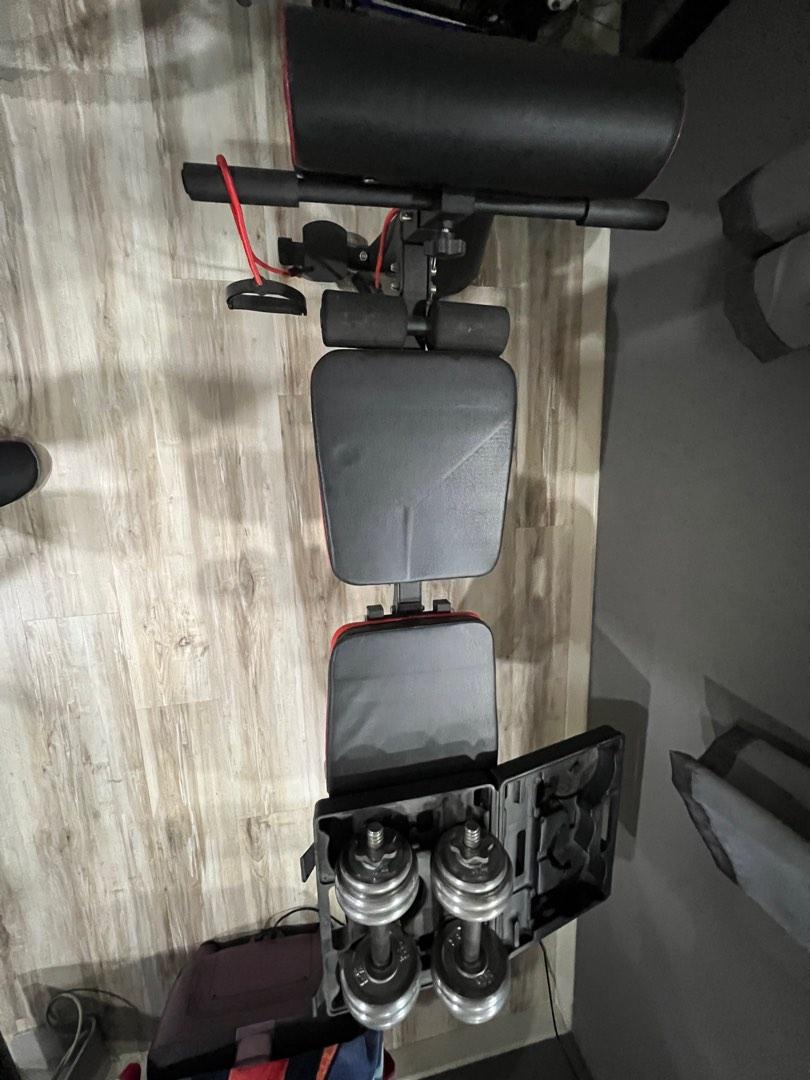 Used Workout bench and 20kg dumb bells for sale!, Sports Equipment
