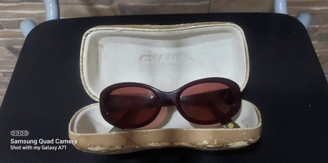Authentic Chanel Glasses 5023 c.591 Red/Olive 53mm Oval Frames