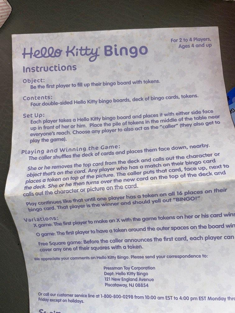 Vintage hello kitty bingo set (Category: Board Games & Puzzles) located in Marikina City. Submitted by myprelovedcollectibles (Listing ID 1184126634, Image 3). Description: Double sided bingo games.