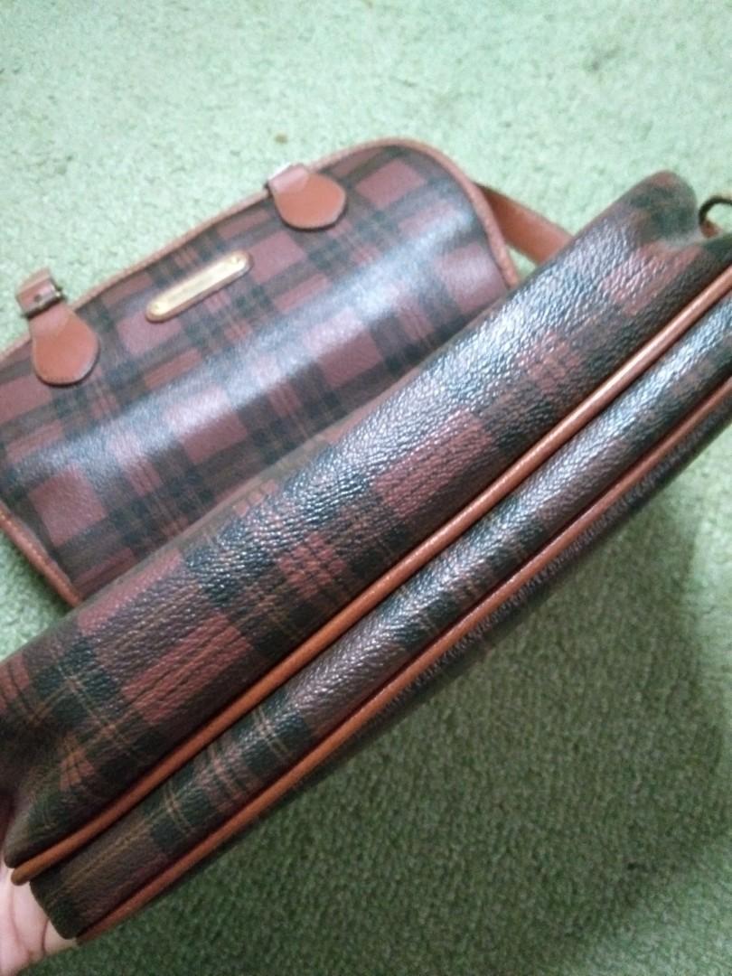 Vintage Leather/PVC sling bag (no brand), Women's Fashion, Bags