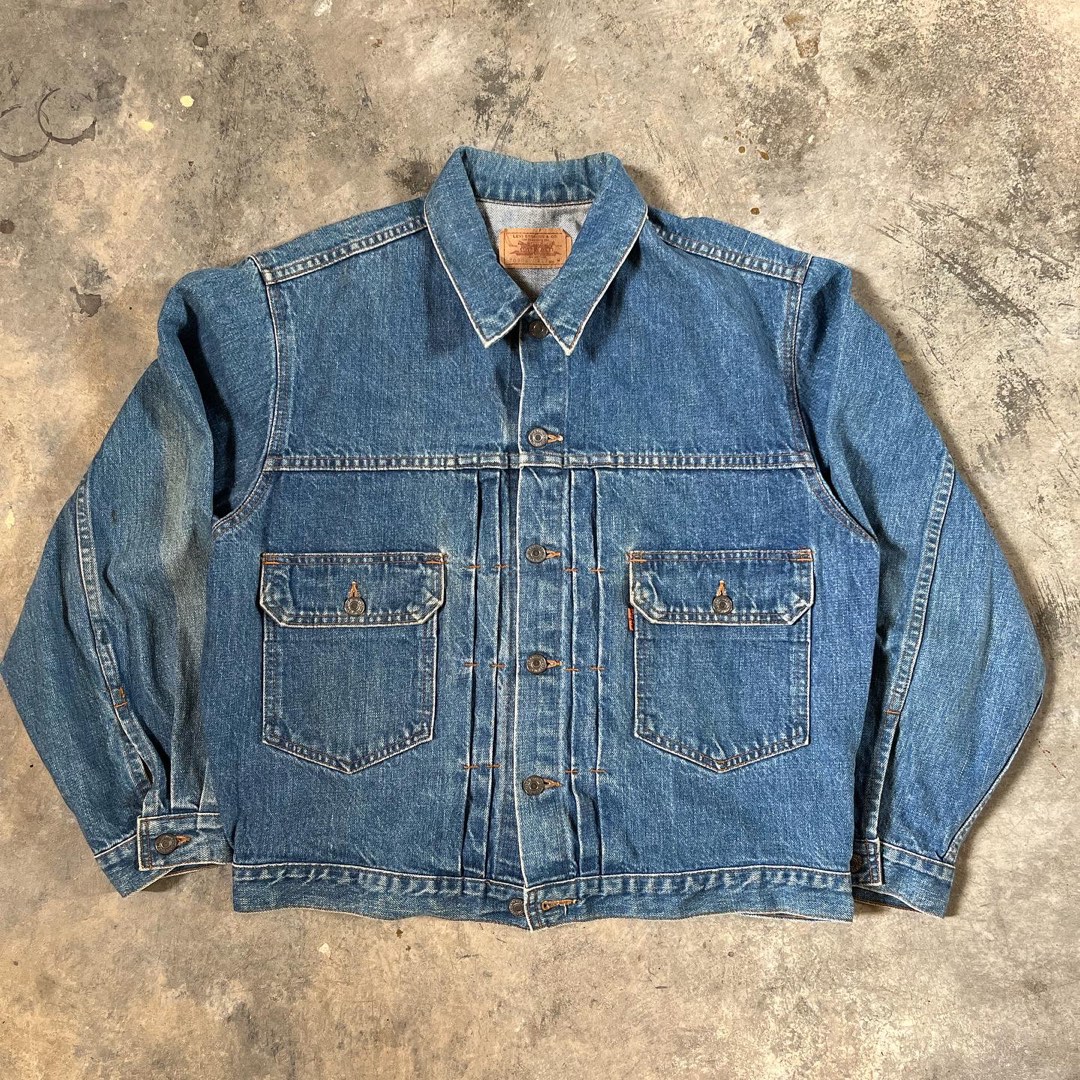 Vintage levis type 2 orange tab denim jacket Men s Fashion Coats