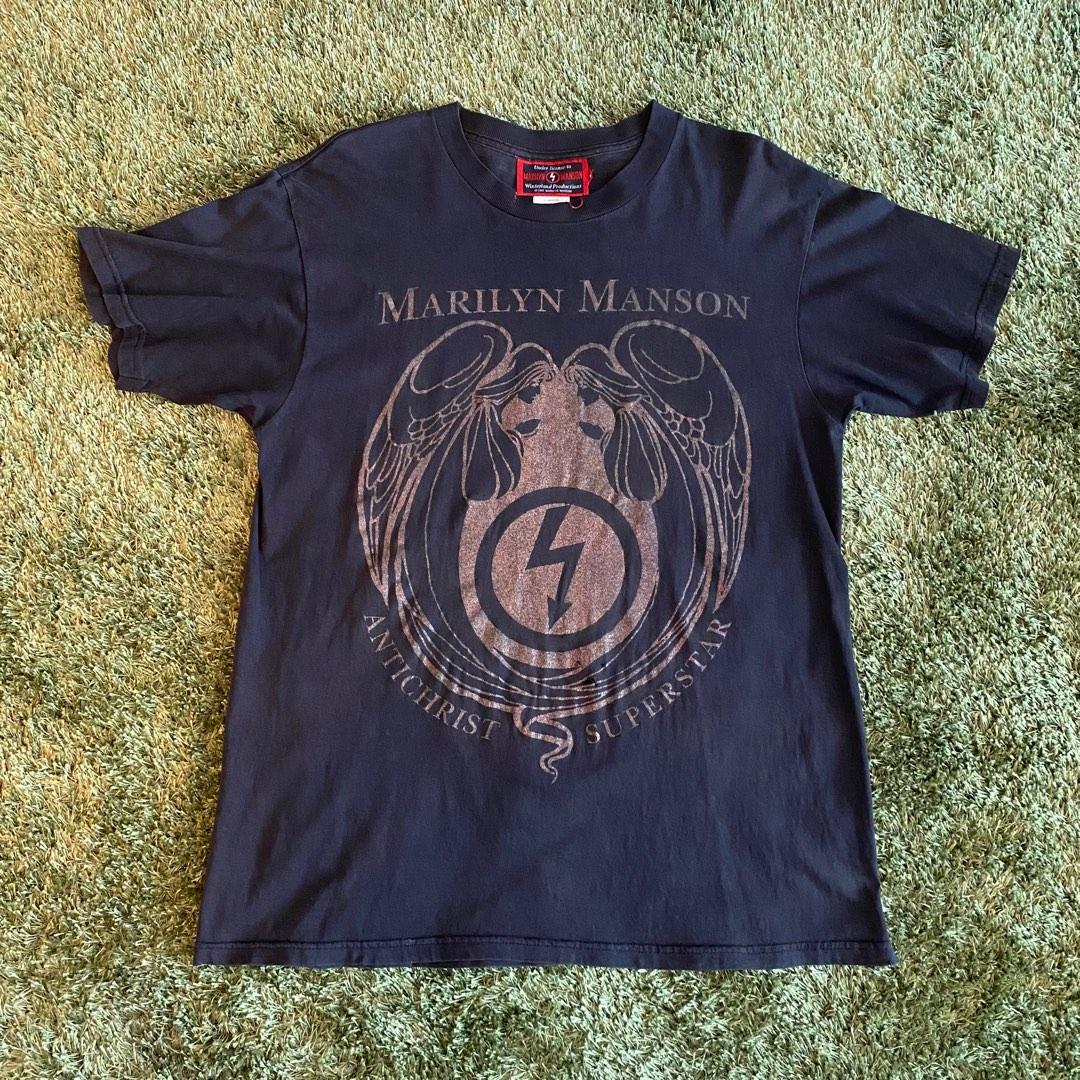 T-shirt Vintage Marilyn Manson Antichrist Superstar Tour - Taille L Années 90 Grunge