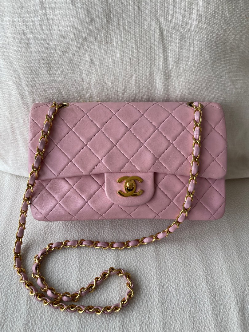 Vintage pink chanel bag discount