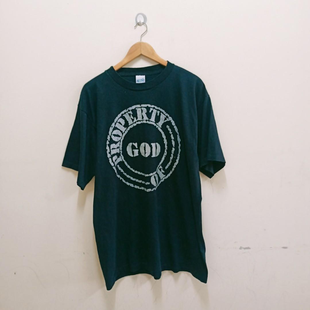Vintage Property Of God t shirt by Alore made in usa Men s Fashion Tops Sets Tshirts Polo Shirts on Carousell
