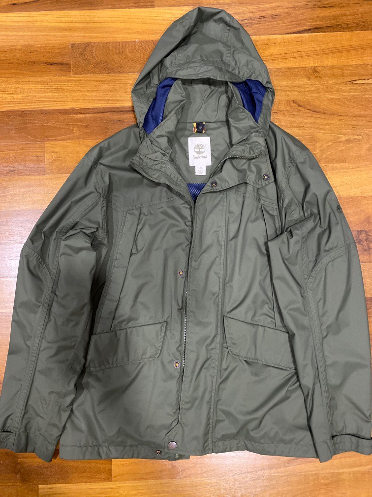 Lengua macarrónica trabajador Centro de la ciudad Lightweight waterproof/wind proof Timberland Hyvent Jacket (worn once),  Men's Fashion, Coats, Jackets and Outerwear on Carousell