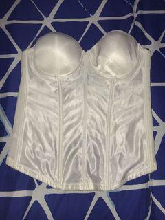 white corset top with boning