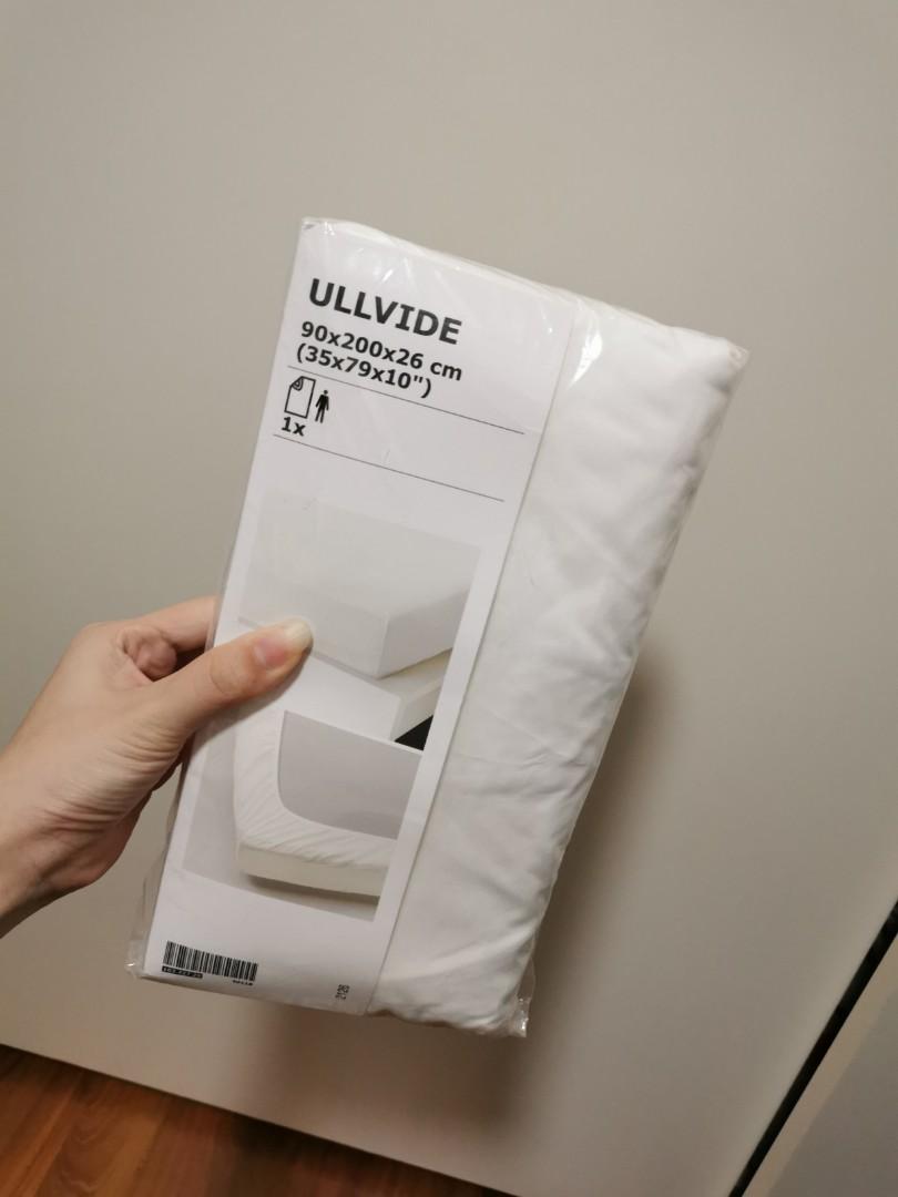 ULLVIDE Fitted sheet, white, Queen - IKEA