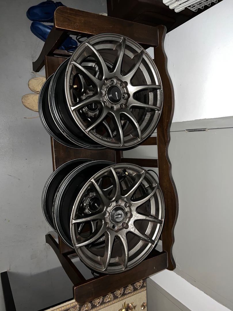 Work Emotion Rep 4x100 4x114.3, Car Accessories, Tyres & Rims on Carousell