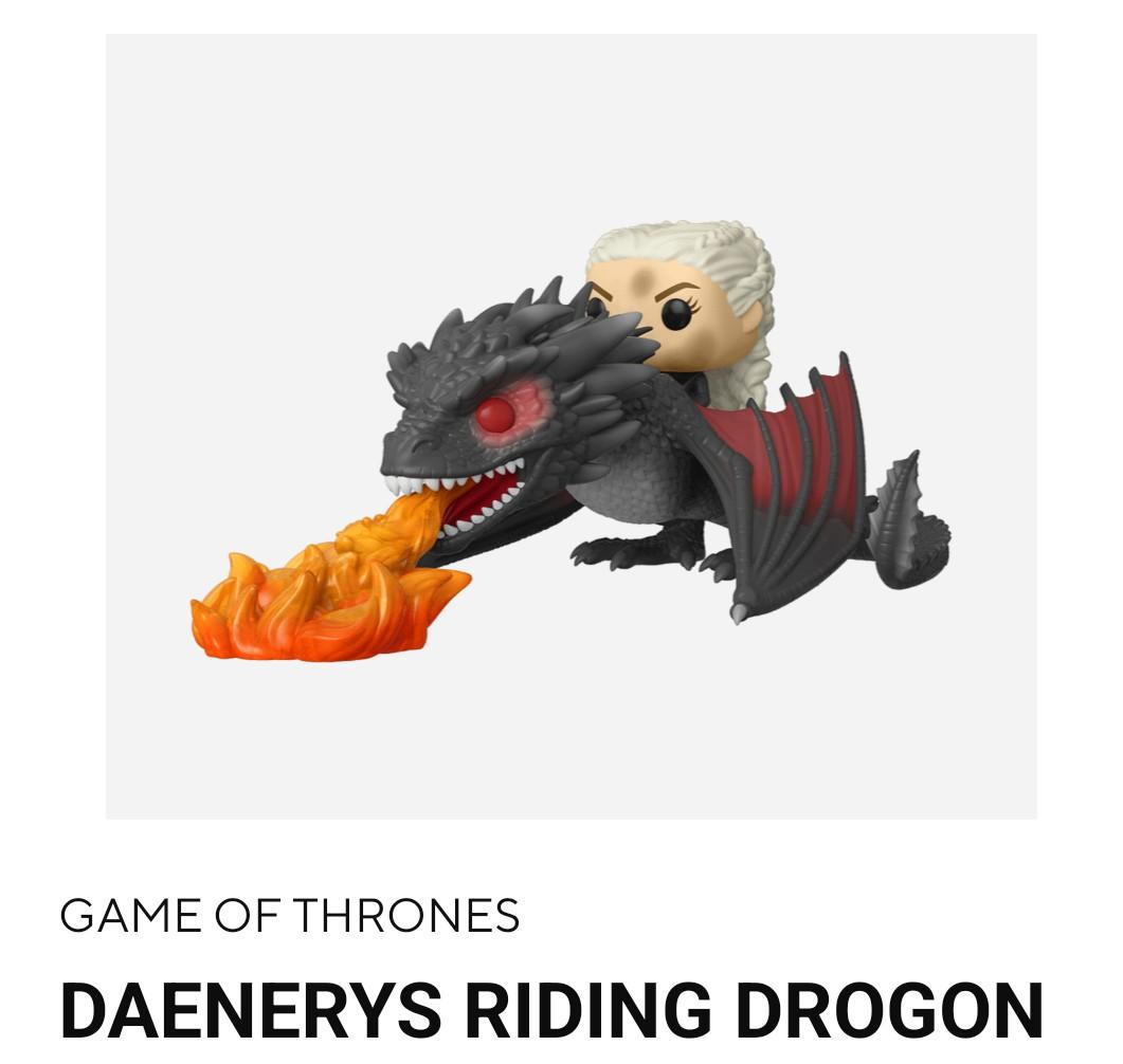 Daenerys on fiery drogon pop top