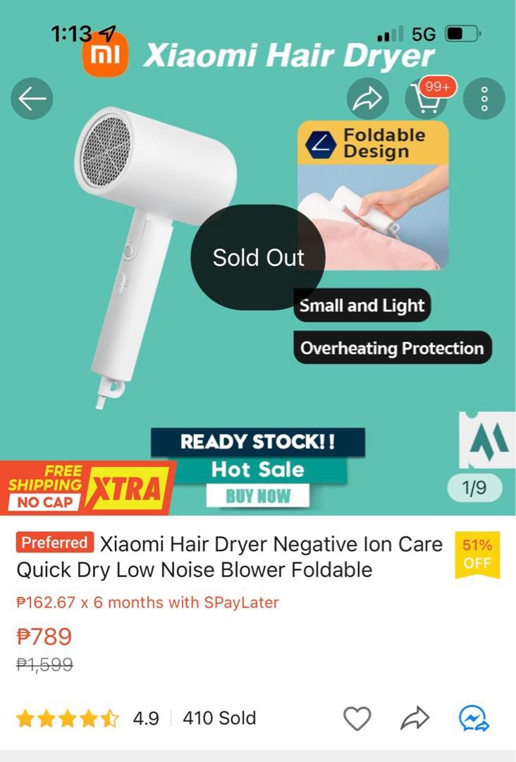 Xiaomi Hair Dryer/Blower (Barely Used, Like New), Beauty & Personal