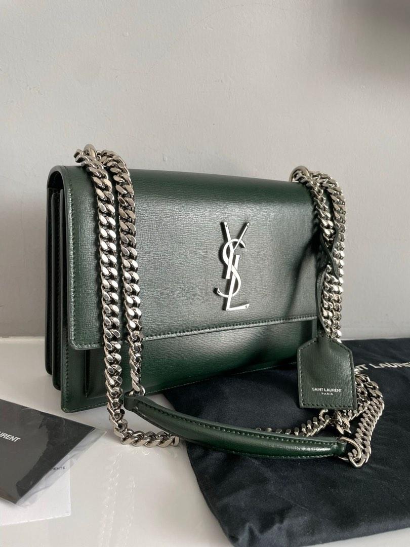 Ysl Bag Sunset Forest Green, Barang Mewah, Tas & Dompet Di Carousell