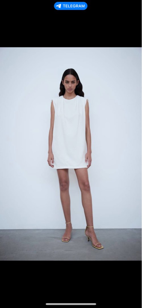 Zara Padded Shoulder Dress, Women's Fashion, Dresses & Sets, Dresses on