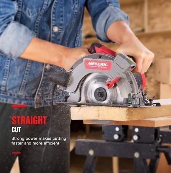 173 Meterk Circular Saw 1500W with up to 4700rpm for wood plastic PVC and soft metal cutting Furniture Home Living Home Improvement Organisation Home Improvement Tools Accessories on Carousell