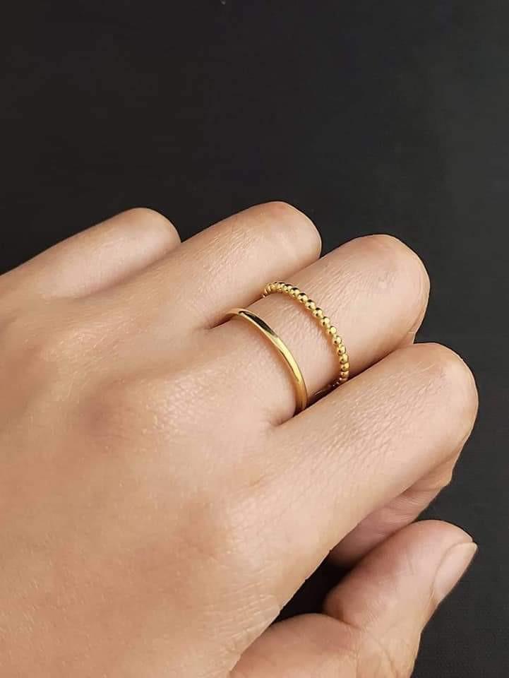18k MINIMALIST GOLD RING, Women's Fashion, Jewelry & Organizers, Rings