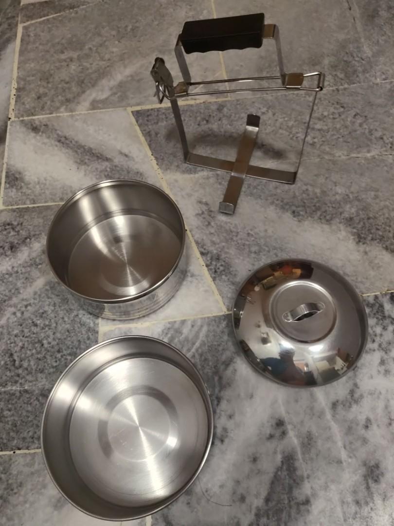 Two Tier Container Example 2 Tier Stainless Steel Food Container, Furniture & Home Living ...