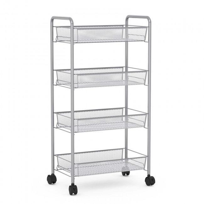 [470] 4 Tier Storage Rack Trolley Cart, Furniture & Home Living