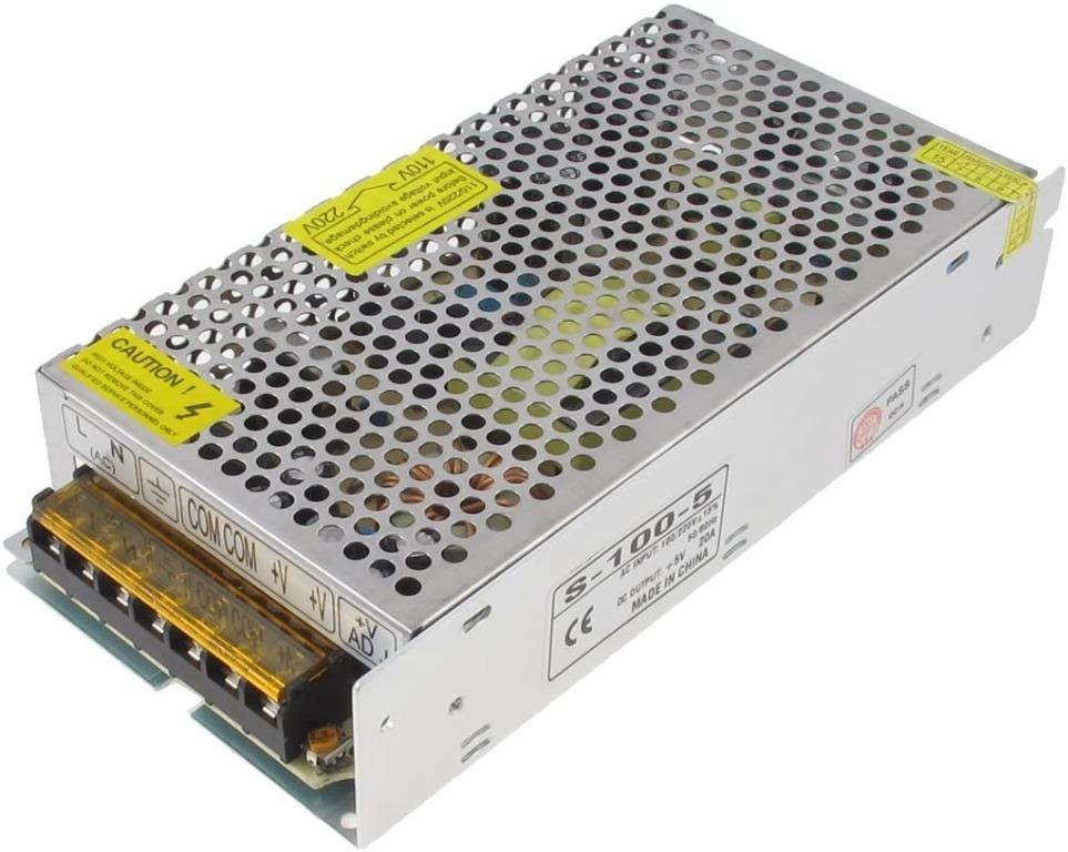 (82) AC 100/220V to DC 5V 20A 100W Regulated LED Switching Power Supply ...