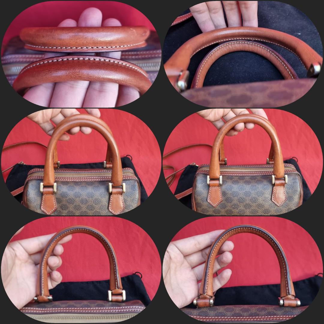 🛑 Vintage Celine Macadam Mini Boston Sling Bag, Luxury, Bags