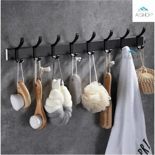 Adjustable Aluminum Hook Bathroom Toilet Clothes Hanger Rack Kitchen ...