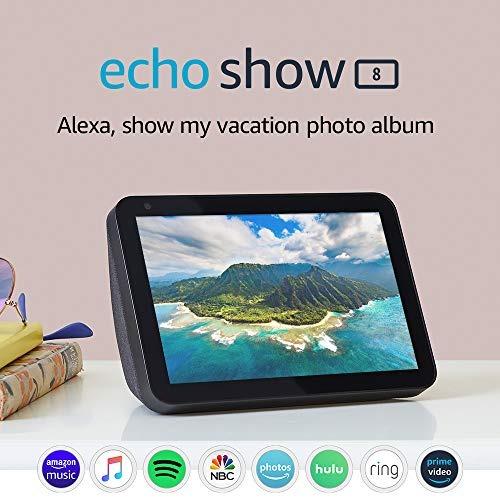 Show 8 (2nd Gen, 2021 release) | HD smart display with Alexa and 13 MP  camera | Glacier White
