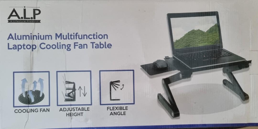 ALP 360° Adjustable Laptop Cooling Fan Table with Mouse Board, Computers & Tech, Parts