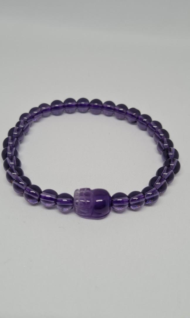 Amethyst with Pixiu (Abacus) 6mm/8.5mm 16cm (Category: Bracelets) located in Bulacan. Submitted by dearphoenix (Listing ID 1184294545, Image 1). Description: Promotes healing by relieving stress and anxiety. 100% natural stones from HK Intuitively selected and handcrafted by me 🙂 Buy with confidence, do what makes you happy in these trying times. It won't hurt to have a pixiu at your side for lucky company. Please come back to view additional li