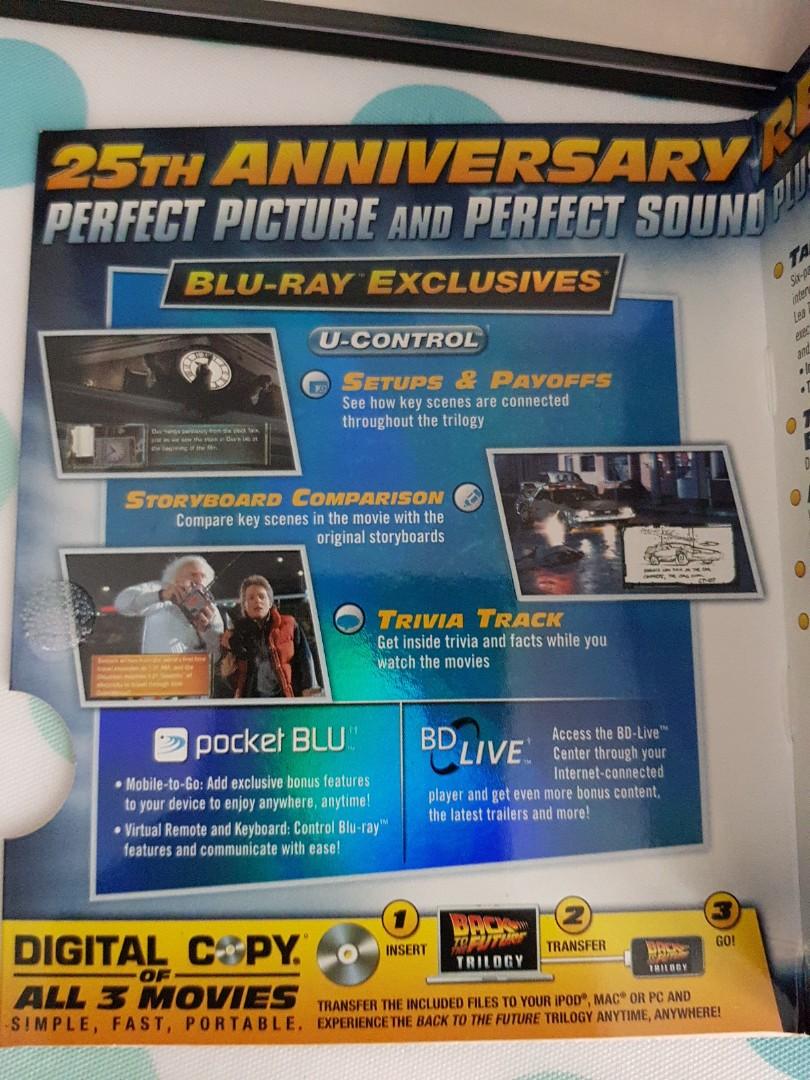 Anniversary Edition Back To The Future Bluray Boxset Pristine condition