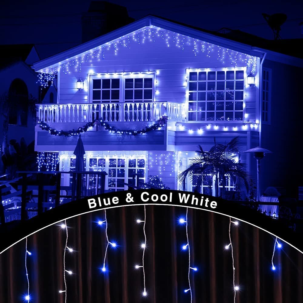 ANSIO® Outdoor Christmas Lights 1000 LED 35m/112ft Icicle Lights