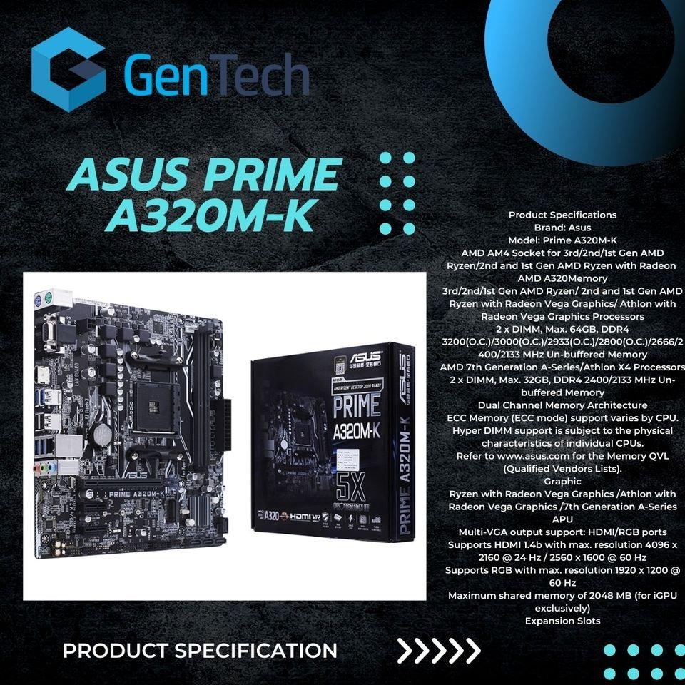 Asus Prime A320m-K, Computers & Tech, Parts & Accessories, Computer ...