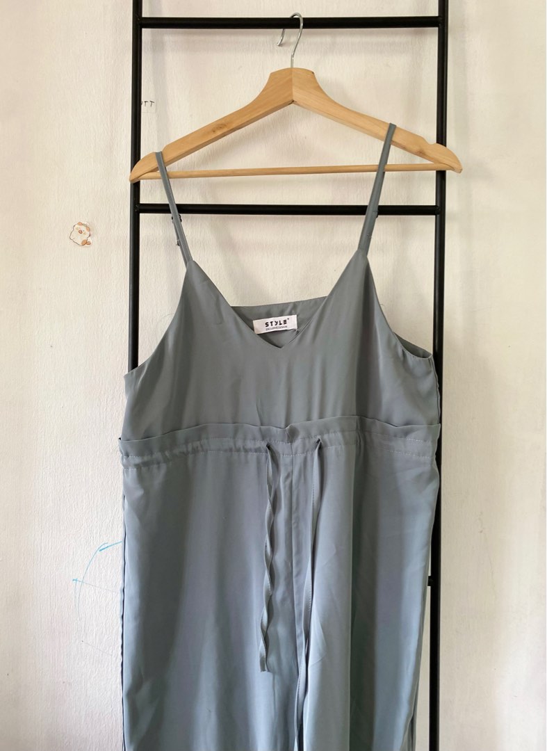 Baby Blue Jumpsuit, Women's Fashion, Dresses & Sets, Jumpsuits on Carousell