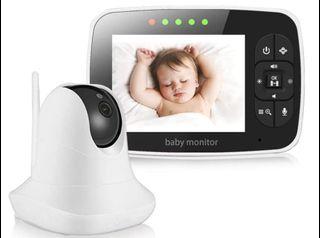 Baby Monitor, Video Baby Monitor with 3.5'' LCD Screen, Wireless Night Vision Dual View Video,  Newborn Baby Monitor with Pan/Tilt/Zoom Night Vision Digital Color Camera, Two-Way Audio