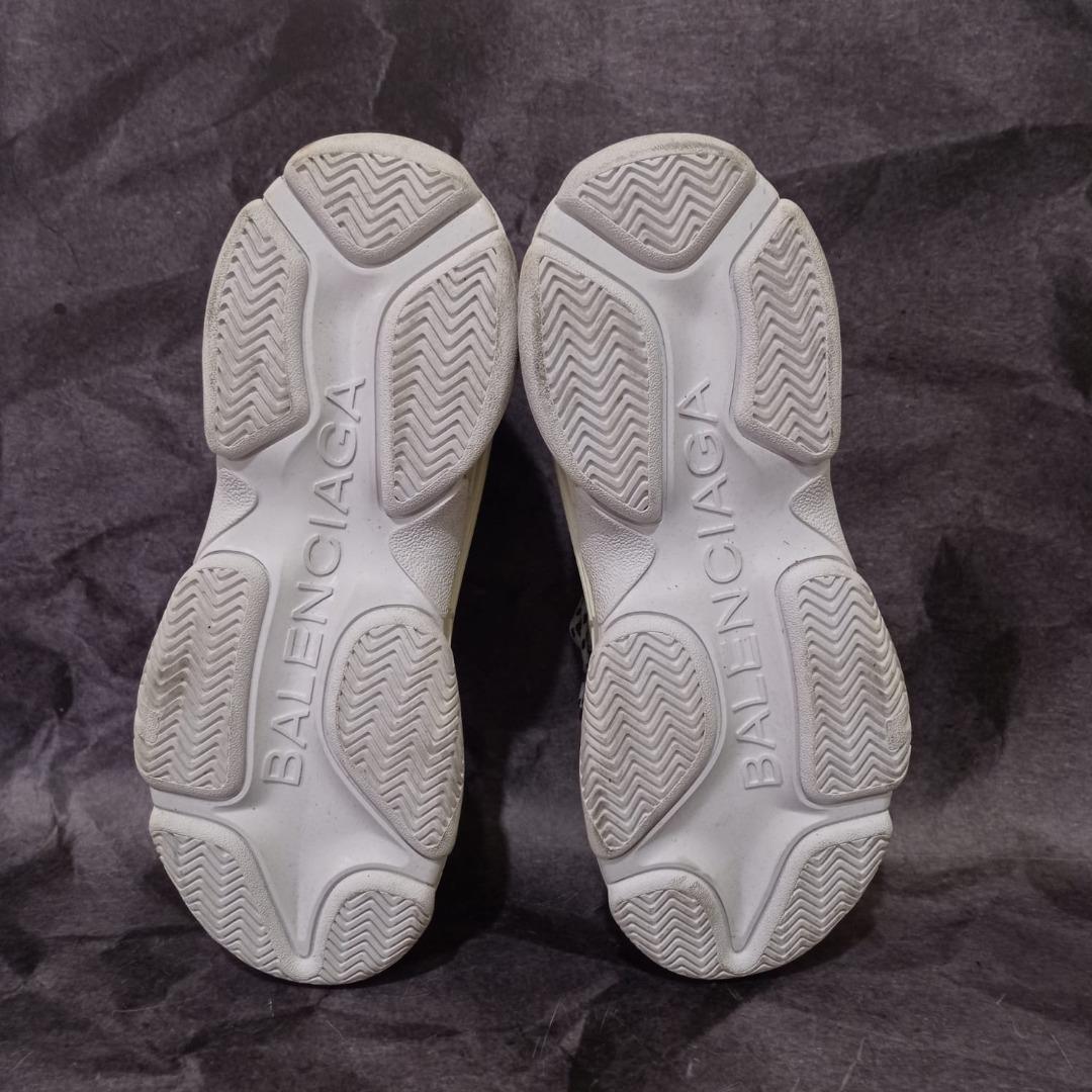 balenciaga triple s full white