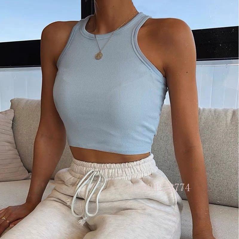 basic blue halter (Category: Sleeveless) located in Singapore. Submitted by snorings (Listing ID 1184413993, Image 1). Description: $5 MAILED size S - length 38 x bust 72-80.